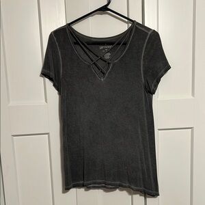 American Eagle Outfitters Gray Short Sleeve Tee